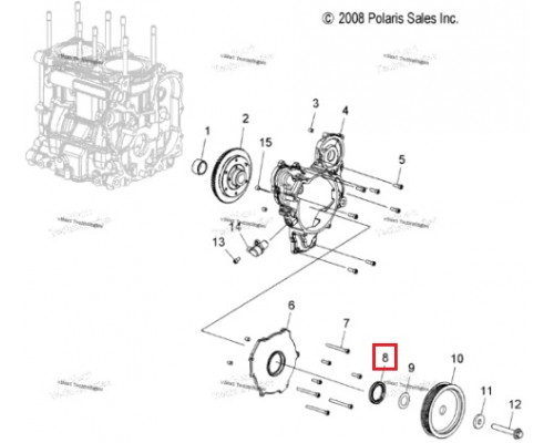 0452924 Сальник Коленвала Для Polaris