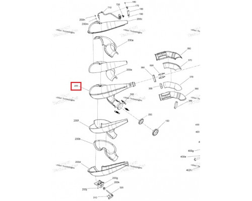 514056278 Труба Выпускной Системы Для Ski Doo 850 E-TEC