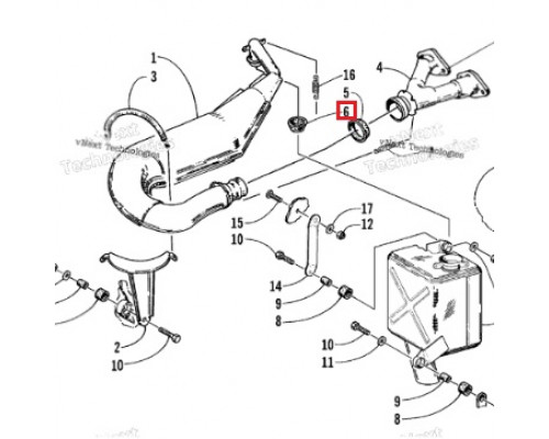 SM-02004 SPI Уплотнительное Кольцо Глушителя Для Arctic Cat 0612-188