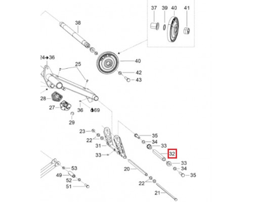 04-229-03 SPI Вал Задней Подвески Для Ski Doo 503192330, 503190687