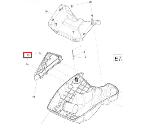250000725 Винт M4 x16 Для Ski Doo 250000113