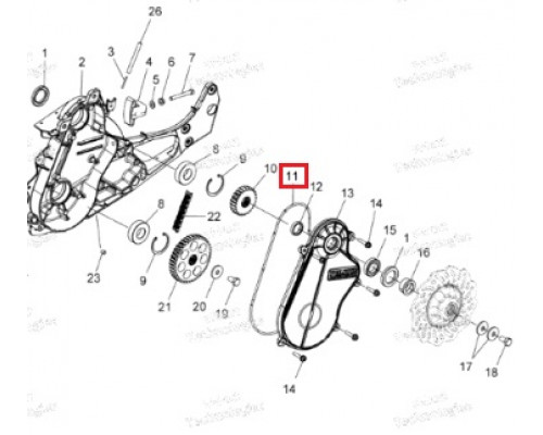 SM-03127 SPI Прокладка Крышки КПП Для Polaris 5814028