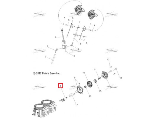 SM-09659 SPI Лопатка RAVE Клапана Для Polaris 800 2206018