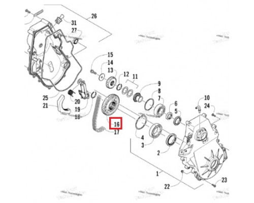 2602-620 Звезда КПП 50 Зубьев Для Arctic Cat M8000 2602-584