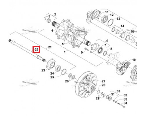 2602-764 Вал Ведущего Вариатора Для Arctic Cat M8000 2602-378