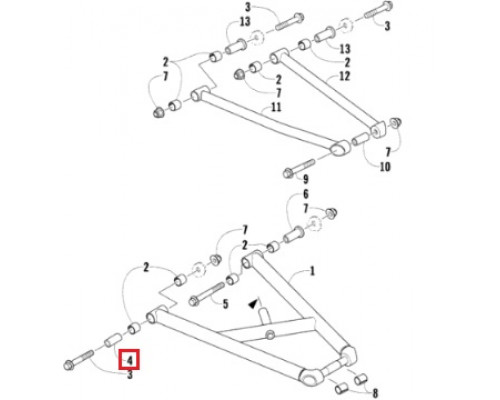 2603-544 Втулка Нижнего Рычага Для Arctic Cat