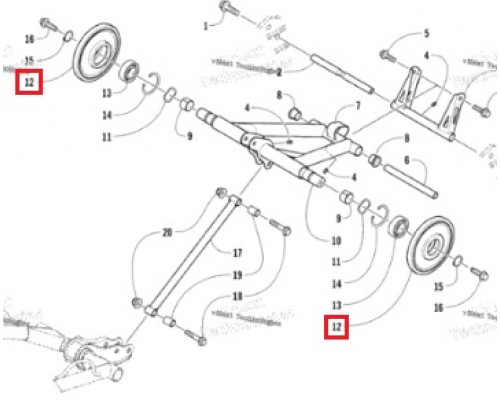 2604-699 Ролик Задней Подвески Снегохода Для Arctic Cat