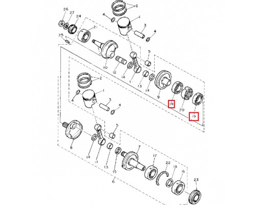 93306-207U2-00 Подшипник Коленвала Для Yamaha 93306-20712-00, 93306-20715-00