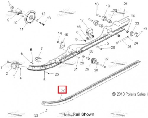 226-56-85 SPI Склиз Белый 142 СМ Профиль 24 Для Polaris 137