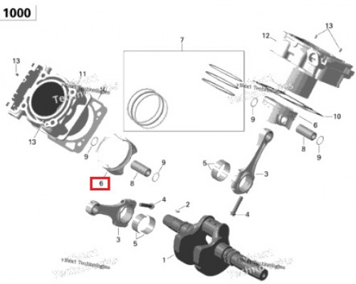 NA-80010 Namura Поршень Стандарт Для BRP Can Am 420685242, 420685248