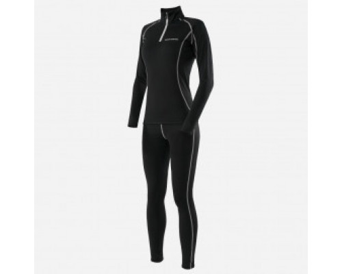 ТЕРМОБЕЛЬЁ FINNTRAIL SUBZERO WOMAN BLACK, комплект, размер XS