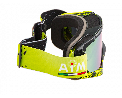 Очки Кроссовые AiM PRO Black-Yellow Glossy 157-600