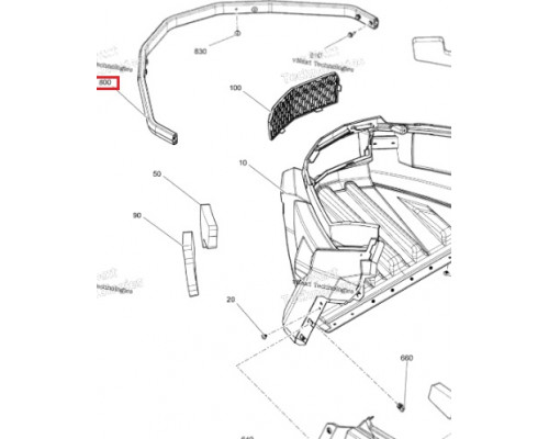 502007121 Бампер Передний Черный Для Ski Doo Tundra