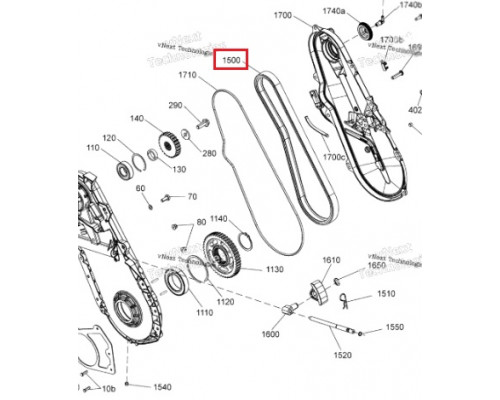 504153397 Цепь КПП 116 Звеньев Для Ski Doo Gen4