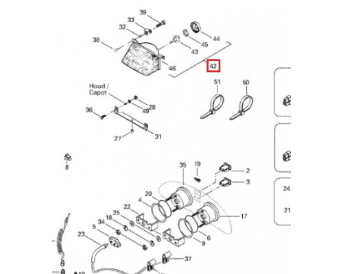 81-403 SPI Фара Для Ski Doo 410609100, 410609300, 410608900, 410608800, 515176274