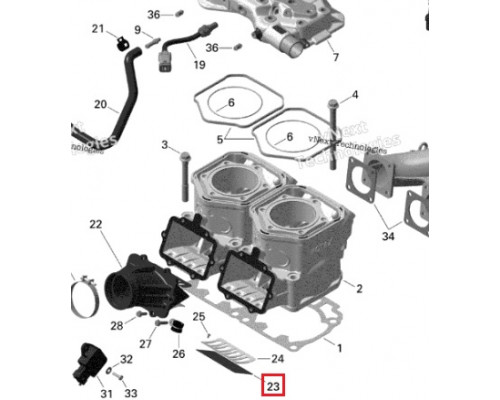 VEL4680 VEL Ремкомплект Впускного Лепесткового Клапана Для Ski Doo 420924680