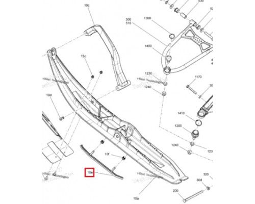 100314T ТМ Коньки Для Лыж Для Ski Doo 505072428, 860200141, 860201044