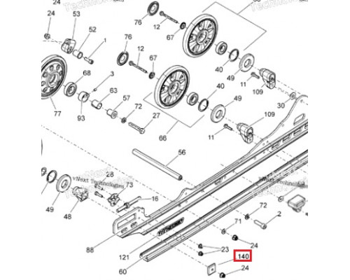 503194412 Слайдер Оси Ролика Задней Подвески Для Ski Doo 503194067