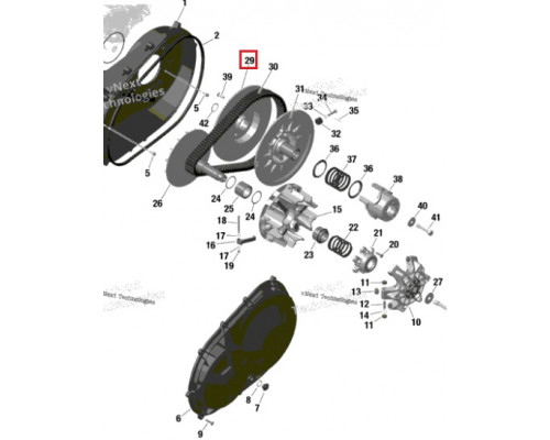 AT-03296 SPI Втулка Ведомого Вариатора Для BRP Can Am 420280635