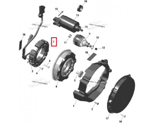 SU-01373 SPI Статор Генератора Для Ski Doo 420864427, 420864420