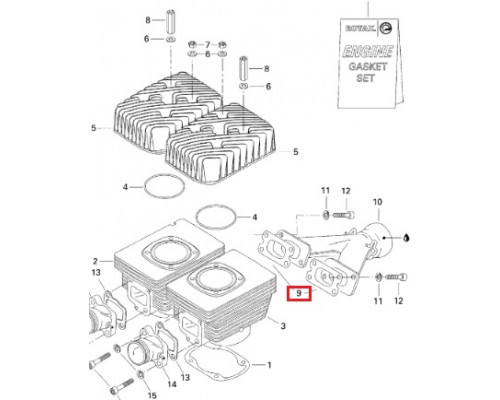SM-09515 SPI Прокладка Выпускной Системы Для Ski Doo 420850113, 420850114