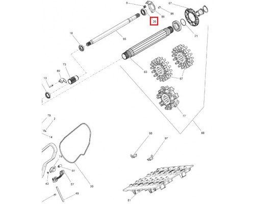293350074 Подшипник Ведомого Вала Для Ski Doo