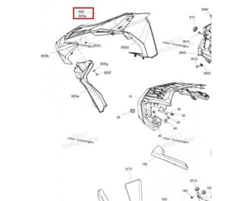 50-20-80024 ПОЛИУРЕТАН Низкое Ветровое Стекло Для Ski Doo 517306062, 860201258