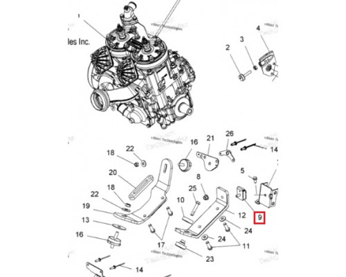 SM-09192 SPI Подушка Двигателя Для Polaris 3021206