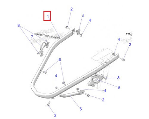VOEVODA Бампер Передний NG Для Polaris Matryx 1025199, 1025199-067, 2884817-067 (Черный)
