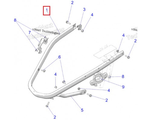 VOEVODA Бампер Передний EXTREME Для Polaris Matryx 1025199, 1025199-067, 2884817-067 (Черный)