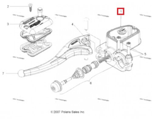 AT-05867 SPI Ремкомплект Переднего Тормозного Цилиндра Для Polaris 2010196, 2010238