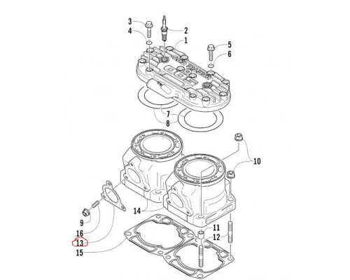 3006-748 Прокладка Выпускного Коллектора Для Arctic Cat