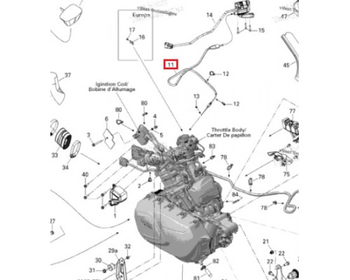 414524 QuadBoss Тросик Газа Для BRP Can Am 707000955, AT-05209