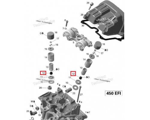 420230510 Маслосъемный Колпачок Для BRP Can Am Quest, DS 450, 650 711230510