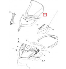 50-44-400Pc ПОЛИУРЕТАН Ветровое Стекло 55 СМ Толщина 2 ММ Для Ski Doo 860200555, 860201000, 517304287