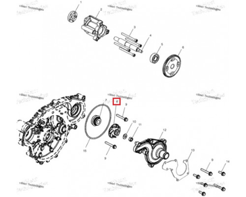 5433684 Крыльчатка Помпы Охлаждения Для Polaris FRONTIER