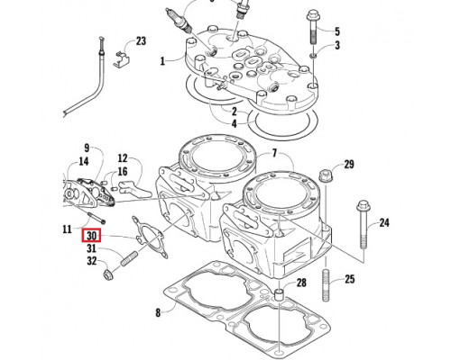 3007-889 Прокладка Выхлопной Системы Для Arctic Cat M800