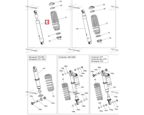 706201170 Амортизатор Передней Подвески Для BRP Can Am