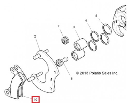 AT-05039 SPI Тормозные Колодки Для Polaris 2203747, 2205949