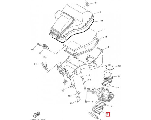 AT-07459 SPI Впускной Патрубок Для Yamaha GRIZZLY 550 28P-13586-00-00