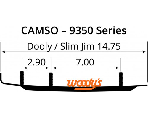 DS4-9350 WOODYS Конек 4' Для Лыжи Для Ski Doo, Polaris
