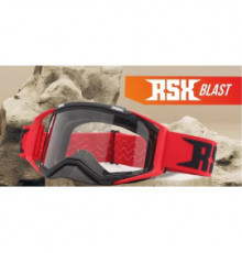 Очки кроссовые RSX Blast черно-красные с прозрачной линзой