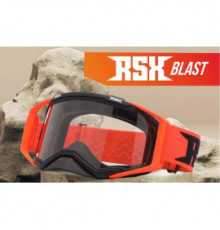 Очки кроссовые RSX Blast черно-оранжевые с прозрачной линзой
