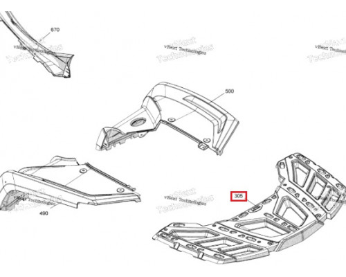 715002784 Площадка Багажная Задняя Для BRP Can Am OUTLANDER 715001561, 715001852