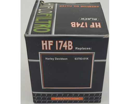 HF174B HIFLO FILTRO Фильтр Масляный Черный Для Harley Davidson 63793-01K