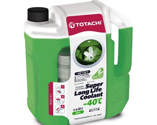 41602 TOTACHI Антифриз SUPER LONG LIFE COOLANT Green -40C Зеленый 2 Литра