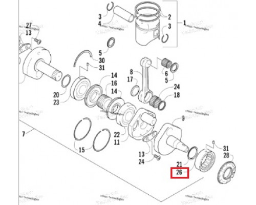 308YR1W10C4 TECHMASTER Подшипник Коленвала Для Arctic Cat 3007-279