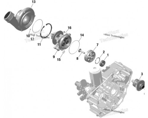 420868017 Турбина Для BRP Sea Doo RXP, RXT 325