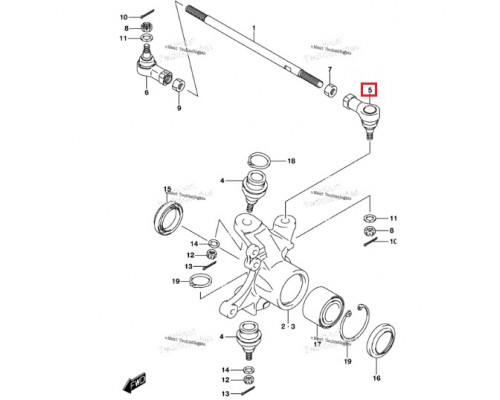 AT-08575R SPI Рулевой Наконечник Для Suzuki KingQuad 51260-31G00, 51260-31G10