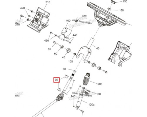 709402725 Втулка Для Ski Doo Mini Z 415108000, 709401733